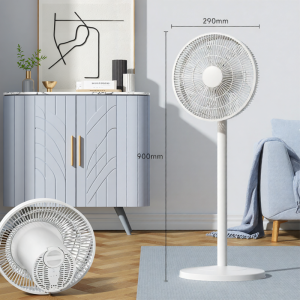 Quiet Standing Floor Fan for Bedroom Living Room Dormitory Air Circulation Stand Fan Noise Level 12dB Remote Control Included