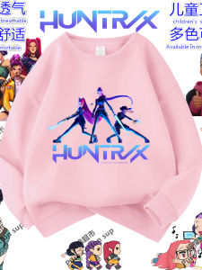Kpop Hunter Magic Girl Team Girls Hoodie Spring Autumn Winter New Style Childrens Fashion Clothes Warm Fleece Inner Kids Top