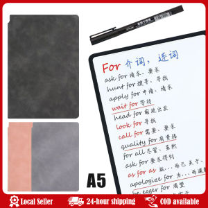 A5 PU Leather Memo Pad Reusable Whiteboard Notebook With Whiteboard Pen Erasing Cloth Weekly Planner Office Notebooks Reusable Whiteboard Notebook Leather Erasable Memo Pad With Whiteboard Pen Erasing Cloth Writing Board Weekly Planner