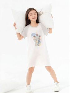 batubatu | Princess Style Ice Silk Short Sleeve Nightdress