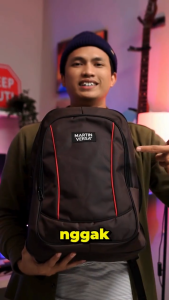 Martinversa TP3 Tas Polo Pria Laptop USB Charger Sekolah Kerja Kanvas Nylon