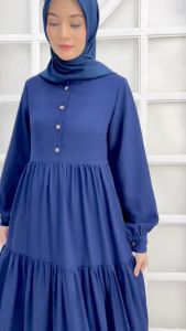 GAMIS POLOS RAYON MODEL Lengan Balon & Gamis Rayon Busui Friendly
