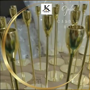 set of 3 candlelight dinner candle holder - home weddings valentines hotel DIY decoration metal gold
