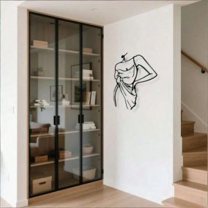 CIFbuy | CIFBUY Iron Wall Art Woman Silhouette Metal Decor Modern Sculpture Gift Minimalist Rustic Accent Interior