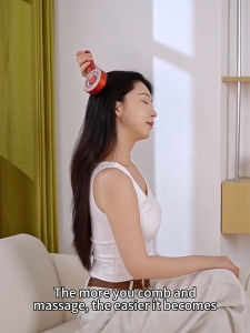 XIAOMI 按摩梳 Hair Growth Scalp Head Massager Brush Heating Massage Comb Scalp Deep Relaxation And Decompression Massager Brush Easy To Carry