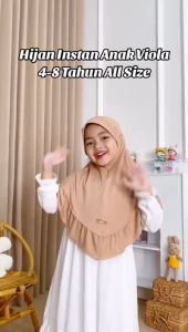 Jilbab / Hijab Anak Viola Usia 3-7 Tahun - Hijab Baby - Kerudung Anak Instan Premium
