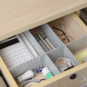 DIY Plastic Drawer Divider Organizer Grid Tidy Drawers Closet Separator Partition