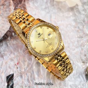 OLEVS watch for women fashion luxury high-end diamond dial waterproof luminous calendar stainless steel quartz ladies watch