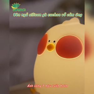 Đèn ngủ silicon cảm ứng  đèn ngủ trang trí hình con gà Cuckoo Winsun