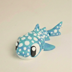 Cute Shark Keychain Bag Charm | Flexi Articulated Desk Toy | Gift for Kids & Teens