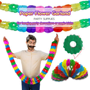 YoPo Rainbow Compression Flower Garland Birthday Party New Year Festival Christmas Decorate Fun Game Gift