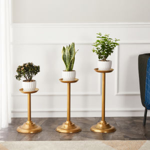 Nordic Style Iron Art Flower Stand Golden Metal Plant Rack Roman Column Mobile Candle Holder Popular Internet Red Design