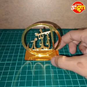 Artkrilik - Akrilik Pajangan Dashboard Mobil Allah dan Muhammad - Aesthetic