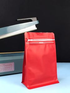 ถุงซิป ถุงกาแฟฟอยล์ ถุงรูดฟอยล์ ขยายข้างได้ ติดวาล์ว มีแถบปิด กันน้ำ 50ใบ/แพ็ค พร้อมส่ง