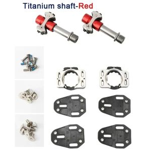 MEROCA | MEROCA Ultra-light Titanium Alloy Lollipop Self-Locking Pedal Steel Shaft/Titanium Shaft Bicycle Lock Pedal For Road Bike Pedals