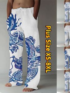 Quần Dài Nam in Họa Tiết Có Dây Rút Ống Đứng Co Giãn Mùa Thu Quần Dài Thường Ngày Thời Trang Xuân Thu