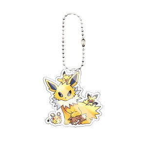 Bandai | Acrylic Eevee In Ấn Hai Mặt Anime Bộ Móc Khóa Jolteon Leafeon Umbreon Espeon Sylveon Mặt Dây Chuyền Dễ Thương Phụ Kiện Túi Xách Dành Cho Người Hâm Mộ