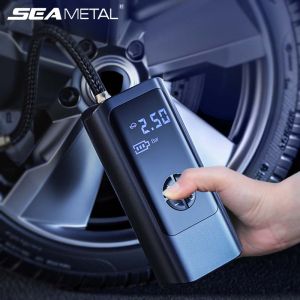 SEAMETAL 12V Portable Air Pump Car Air Compressor 8000mAh Rechargeable Inflator Wireless Tire Inflatable Pump for Car Motorcycle