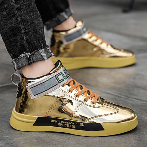 Shiny Gold And Silver Large Size Mens Shoes Casual Wedding Shoes 38 Code Canvas Shoes Low Top Glue Adhesive Rubber Bottom
