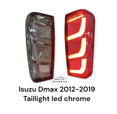 ไฟท้าย Dmax led ปี2012-2019 ลายปี2024 สีชุบใส