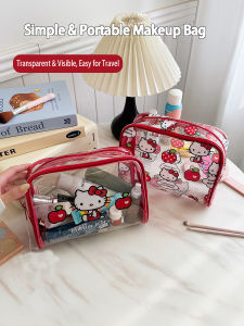 Sanrio | Sanrio Hello Kitty Transparent Makeup Bag Large Capacity Waterproof Cosmetic Case Portable Travel Toiletry Bag for Women Girls