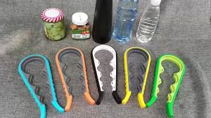 1Pc 4 In 1 Lid Jar Opener Screw Cap Jar Bottle Opener Can Opener Manual Non-slip Twist Cap Bottle Launcher Opener Kitchen Gadget