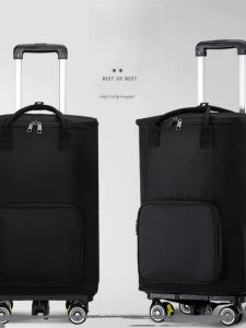 Ultra-Light Foldable Large Capacity Shopping Bag with Aircraft Wheel Cart Portable Shopping Cart Vegetable Buying Bag Moon Star