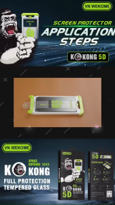 Kính Cường Lực KingKong 5D Wekome WTP-008 Có Khung Tự dán thông minh Chống Nhìn Trộm 360° Độ