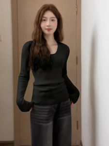 SUHUIQIAN | Slim Fitting Cotton Long Sleeve T-Shirt