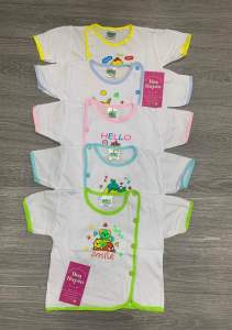 Combo 5 Áo Dài Tay Cho Bé Sơ Sinh Cài Lệch Chất Cotton 100% Bossini màu trắng /  Áo Dài Tay bé gái bé trai sơ sinh 0-9kg