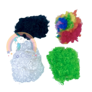 Socute Clown Wig Rainbow Afro Colorful Lightweigh Rambut Palsu Cosplay Badut Pelangi Afro Kembang Ringan  Majlis Pesta