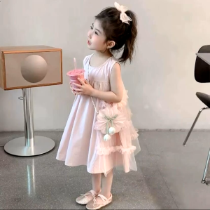 Gaun+Tas Cantik Pakaian Anak Perempuan Usia 0-4 Tahun Dreas Premium Model Terbaru