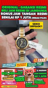 SEIKO 5 ORIGINAL - AUTOMATIC - SEIKO SRPE60K1 - MEN CT - Silver - Stainless Steel - Dia 4 CM. WR 100 Meter Jamdunia / Jam dunia JD18 # JAM TANGAN PRIA JAM PRIA JAM TANGAN ANTI AIR # Seiko Otomatis SEIKO SRPE60 SRPE 60 K1 SRPE 60K1 K 1 S003