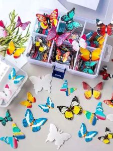 Decorative Butterfly Chocolate Sugar Web Plate Style Rice Paper White Lovers Creative Kitchen Baking DIY Tool