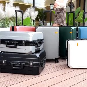 20/24inch Aluminum Luggage USB Port Large Capacity Luggage Travel Bag Double Buckle Suitcase Luggage