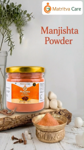 Matritva Care Pure Manjishta Powder 100g | Indian Madder Root | Pure Ayurvedic Skin Glow & Complexion Support | Natural Herbal Detox Powder for Face Mask & Body | Digestive & Women’s Wellness Supplement