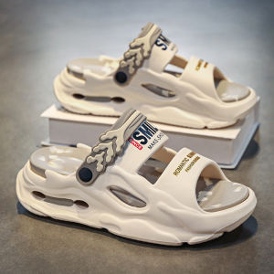 Mens Summer Fashionable Slippers Sports Driving Dual-Purpose Beach Sandals Thick Bottom Anti-Slip Wear-Resistant Soft Bottom Clogs