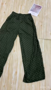 SELUAR PALAZZO WANITA BERGETAH PINGGANG DAN BERCORAK BINTIK **F540