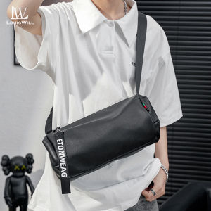 LouisWill Men Bags Shoulder Bag Fashion Cross Body Bag Leisure Messenger Bag Soft PU Bag Large Capacity Sling Bag Lightweight Casual Bag Men Fashion Leisure Bag Waterproof for Sport Street Travel Outdoor
