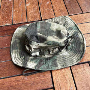 Spring and Summer Breathable Pro Tactical Boonie Hat Rounded Hat Four-Color Jungle Four Clump A- TACSFG Green Ruins Russia