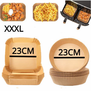 50/100PCS Large Air Fryer Disposable Paper Liner Square Non-stick Airfryer Parchment Baking Paper for Cooking Steaming Basket