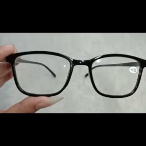 Kacamata Baca Plus +1.00 +1.25 +1.50 +1.75 +2.00 +2.25 +2.50 +2.75 +3.00 Frame Kotak Gede Warna Bingkai Hitam Kilap Lensa Bening Frame Ringan Kokoh Untuk PRIA WANITA - COD