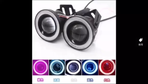 MQQHOMEE 2ชิ้น พลังงานสูง30วัตต์ รถหมอกไฟ3 นิ้วหลอดไฟ โคมไฟตัดหมอก LED Angel Eyes โคมไฟรัศมีโปรเจคเตอร์ ไฟขับรถ