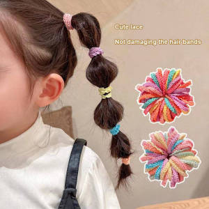 🔥Little Girl Ponytail Rubber Band Simple Thickened Hair Rope Candy Colored Small Hair Rope LovelylifeFu👍