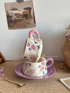 High Aesthetic Female Afternoon Tea Ceramic Mug Set