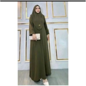 READY ABAYA SET BERGO/SET DRESS HANUM CRINKLE AIRFLOW/NUR ABAYA SET HIJAB BEGO CRINKLE AIRFLOW/GAMIS SET HIJAB POLOS MUSLIM WANITA/GAMIS ABAYA CRINKLE FREE HIJAB SET ABAYA KAJIAN SETELAN GAMIS POLOS.GAMIS KEKINIAN .DRESS KEKINIAN.SETELAN BAJU MUSLIM
