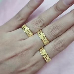 JIN JING CINCIN PASIR CORAK (PADU) SIZE 7-22 LEBAR 0.4-0.6cm EMAS 916