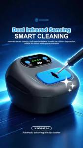 SUNSHINE S4 Smart Soldering Iron Tip Cleaner Copper Auto Sensing Adjustable for Welding Head Tin Slag Remove Cleaner Repair
