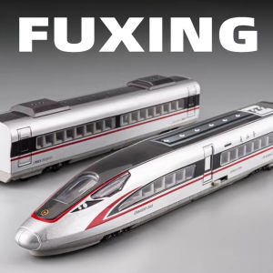 1:87 FUXING High-speed Rail Model Toy Car Alloy Diecast Electric Driving Magnetic Connection Subway Train Ornaments Kids Gifts