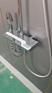 Sen cây tắm 4 phím đàn YAMATO cao cấp củ đồng mạ Crom Niken Bóng  hiển thị nhiệt độ - Hàng nhập khẩu